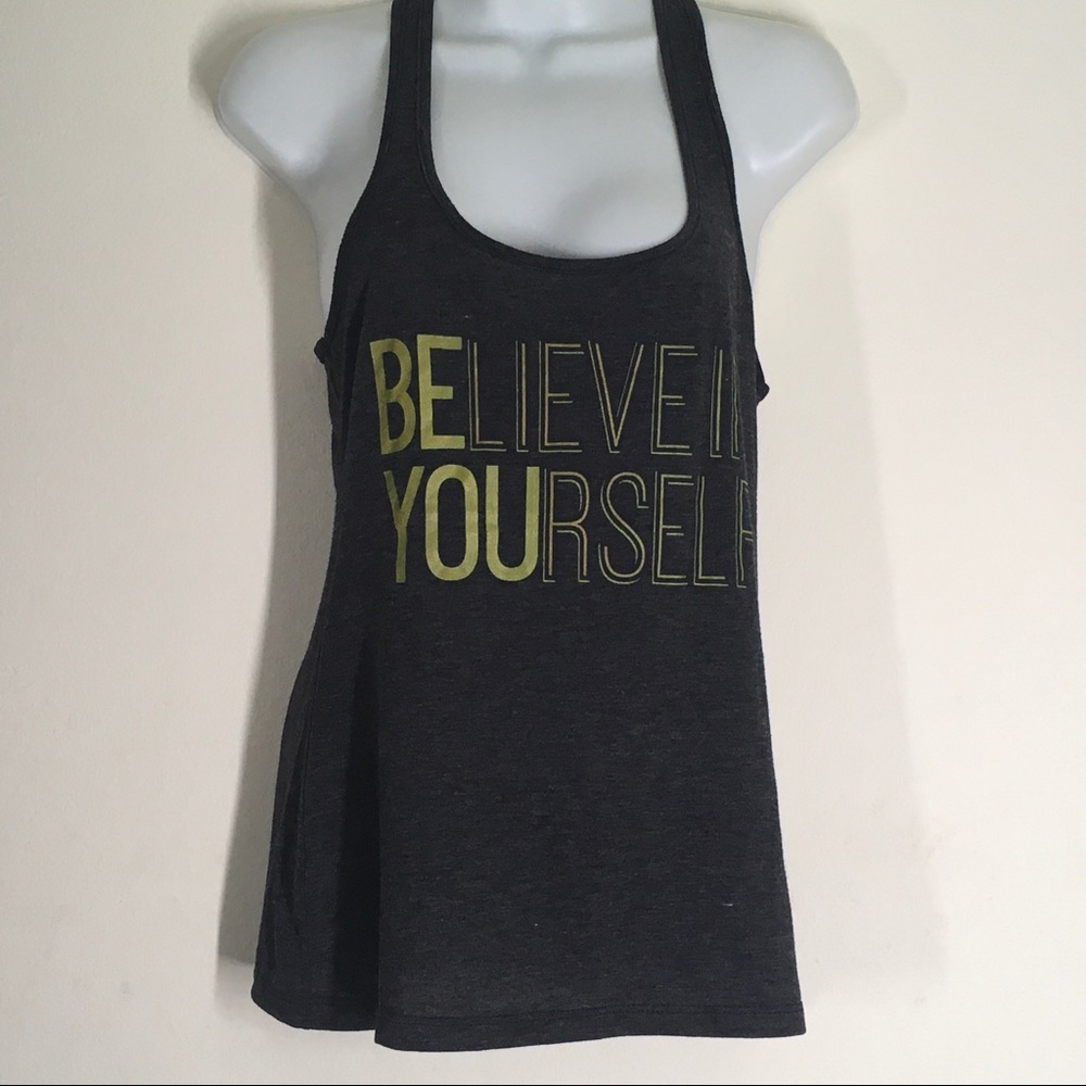 OMT Believe In Yourself Gray Racerback Med…